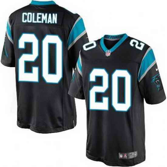 Nike Panthers #20 Kurt Coleman Black Team Color Mens Stitched NFL Elite Jersey